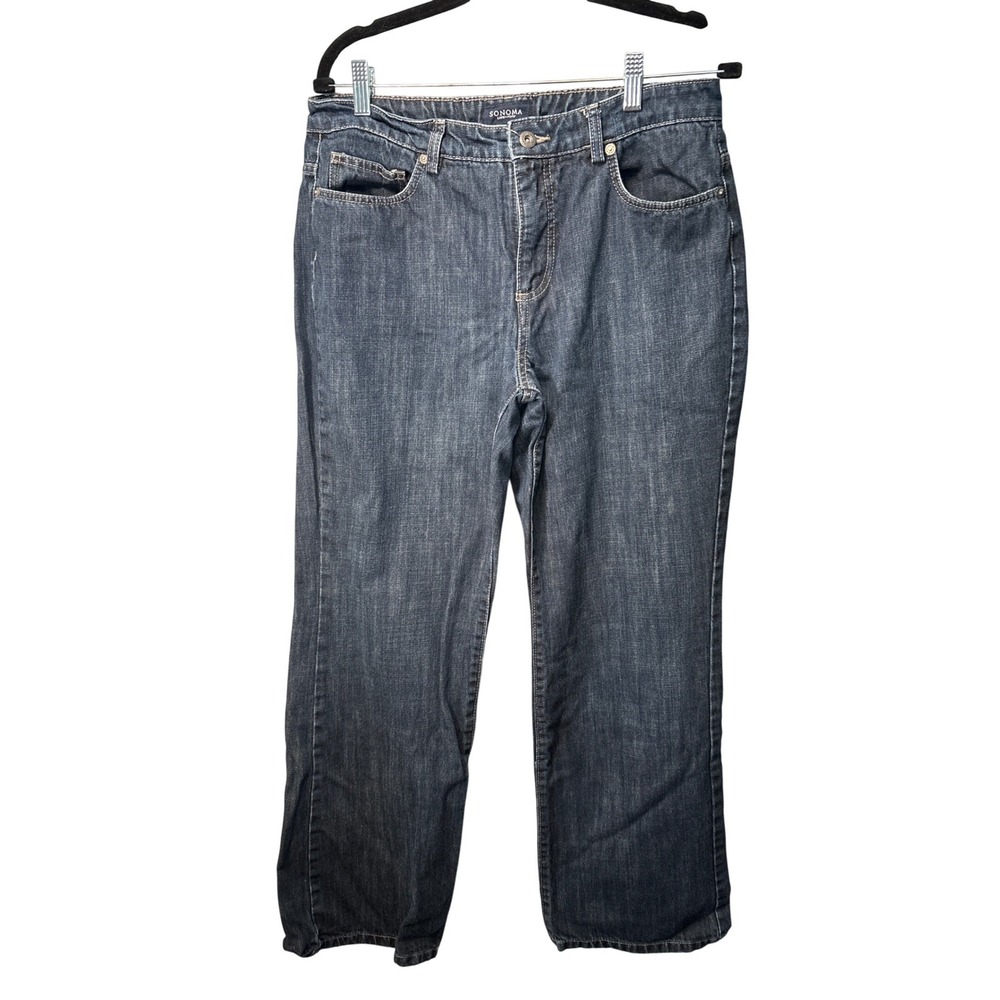 Sonoma Life Style Mens 100% Cotton Straight Leg Blue Jeans Size 12 33x28